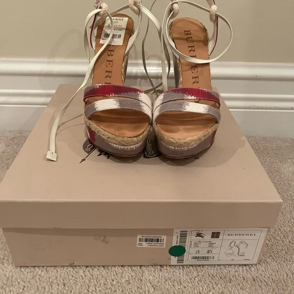 Burberry Wedges in Excellent Condition. Size 6.5